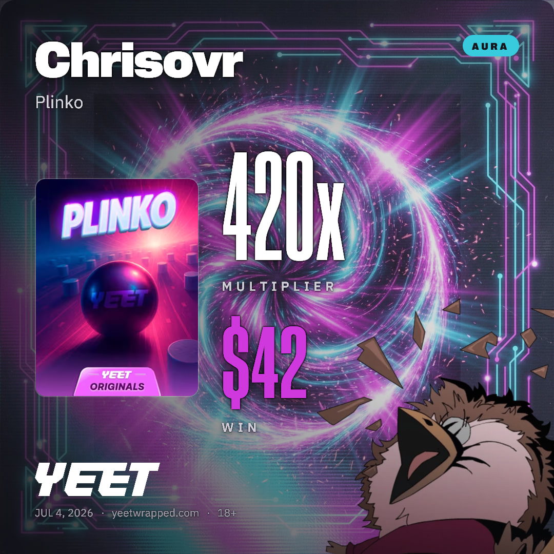 Chrisovr hit 420x on Plinko