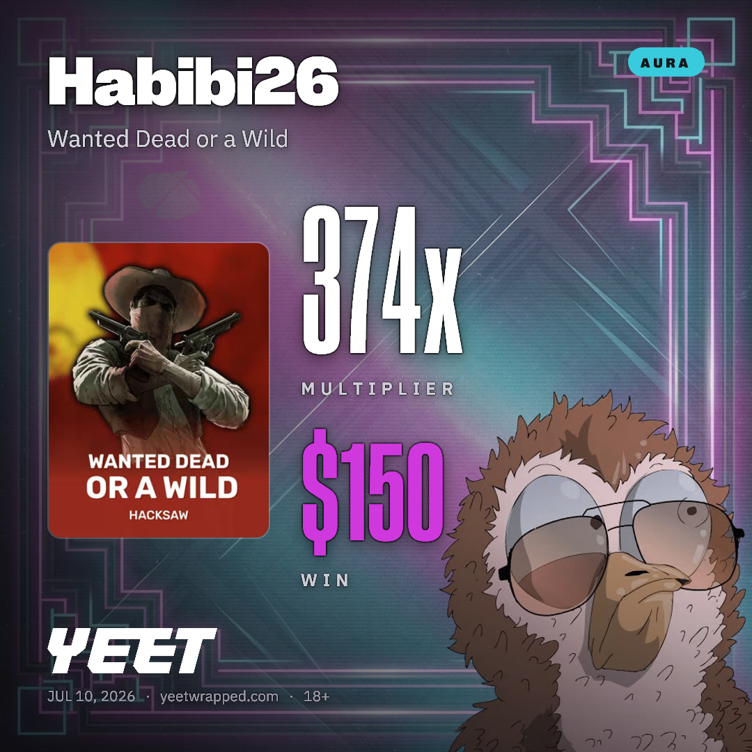 Habibi26 hit 374.1x on Wanted Dead or a Wild