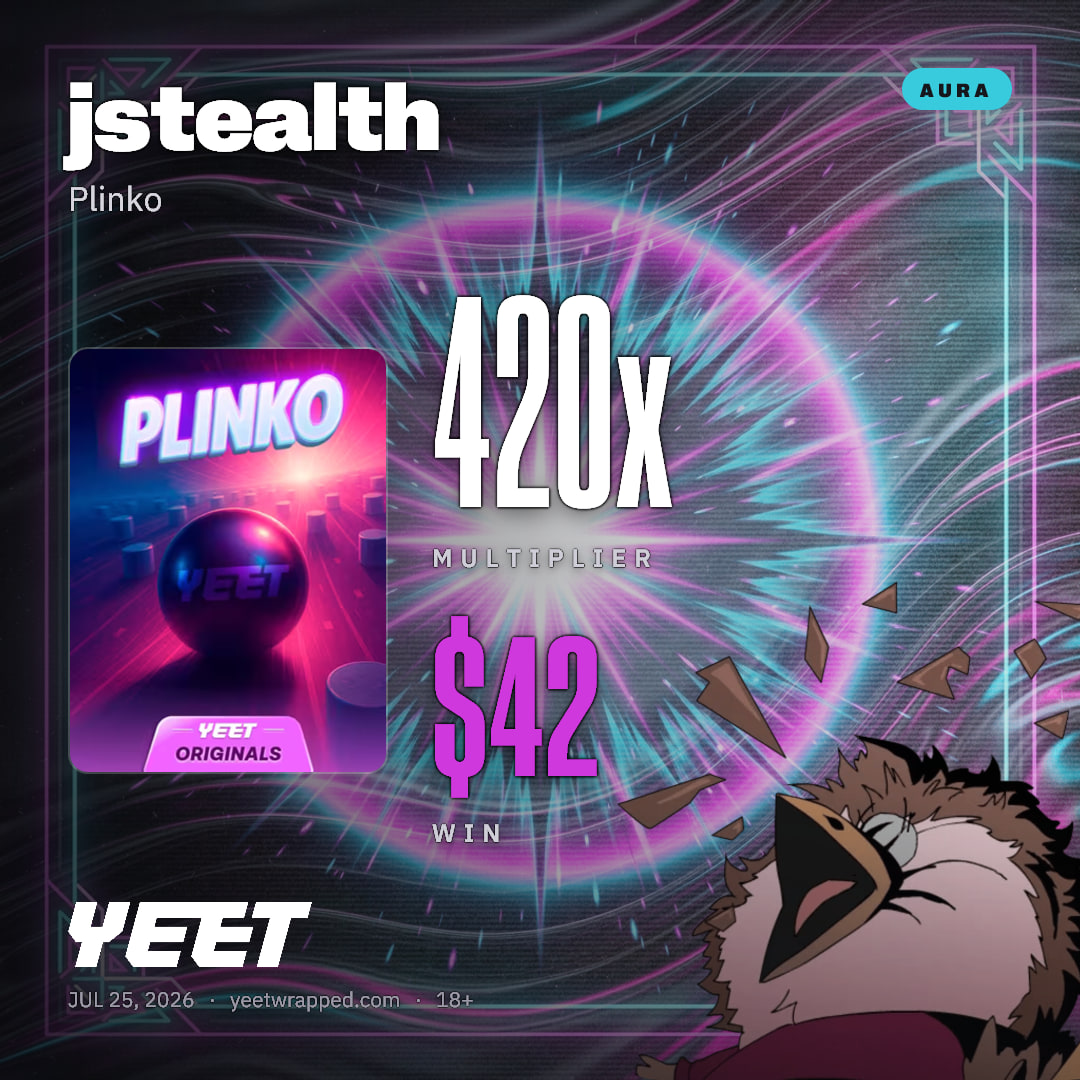 jstealth hit 420x on Plinko