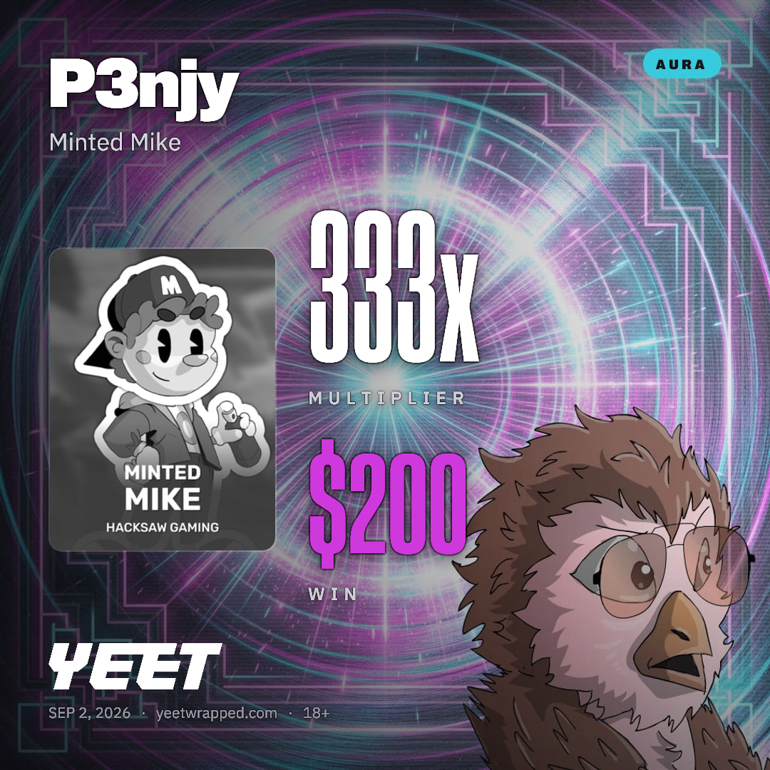P3njy hit 333.4x on Minted Mike