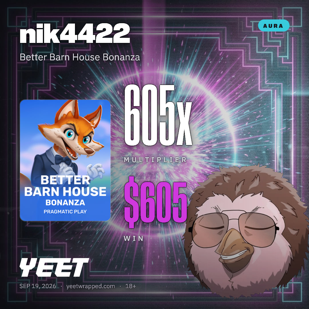 nik4422 hit 604.9x on Better Barn House Bonanza