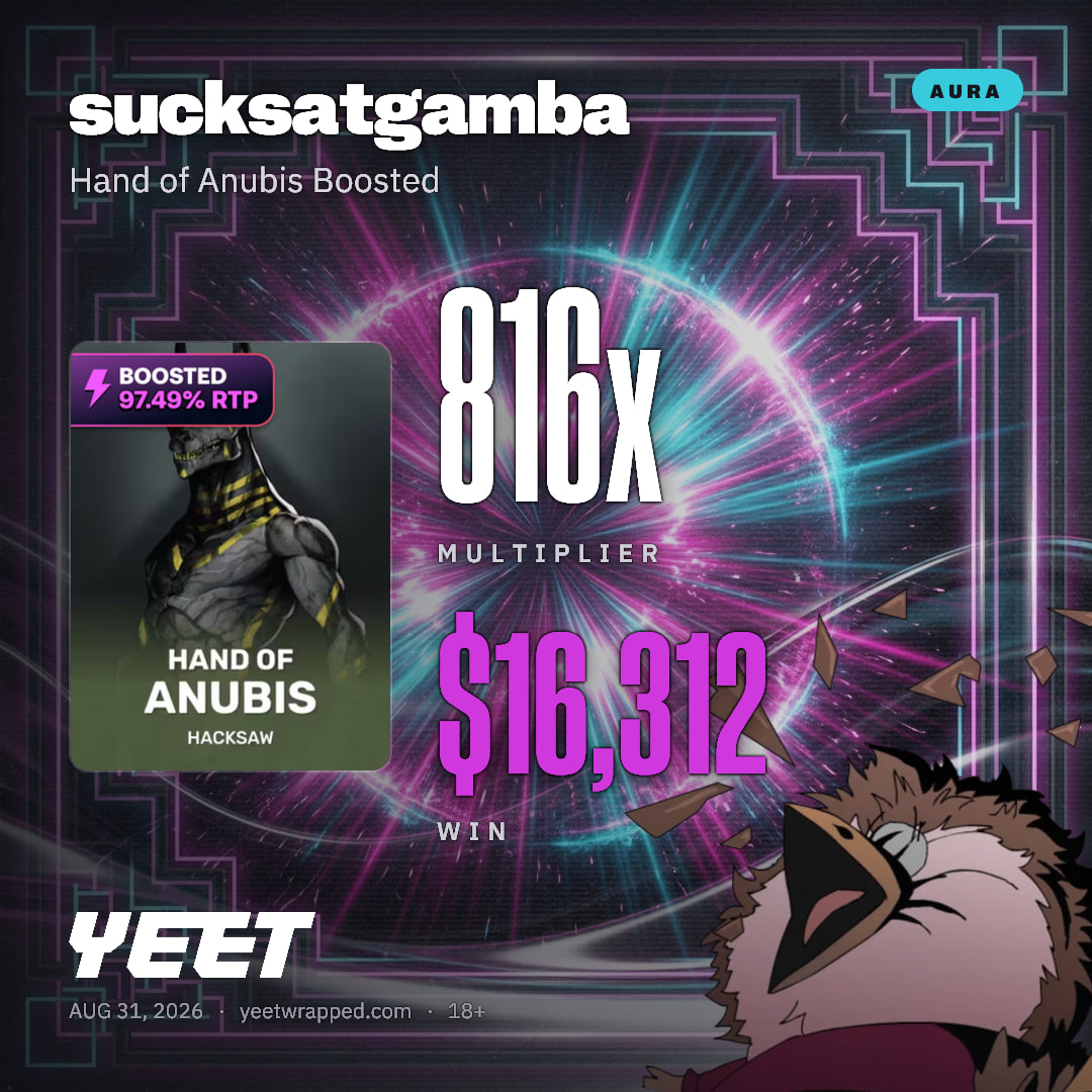 sucksatgamba hit 815.6x on Hand of Anubis Boosted