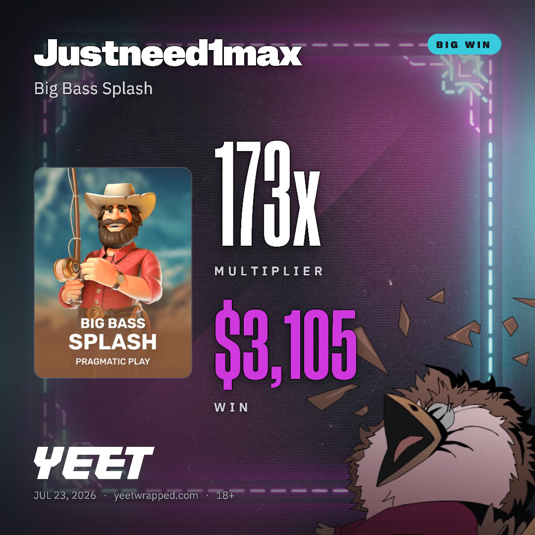 Justneed1max hit 172.5x on Big Bass Splash