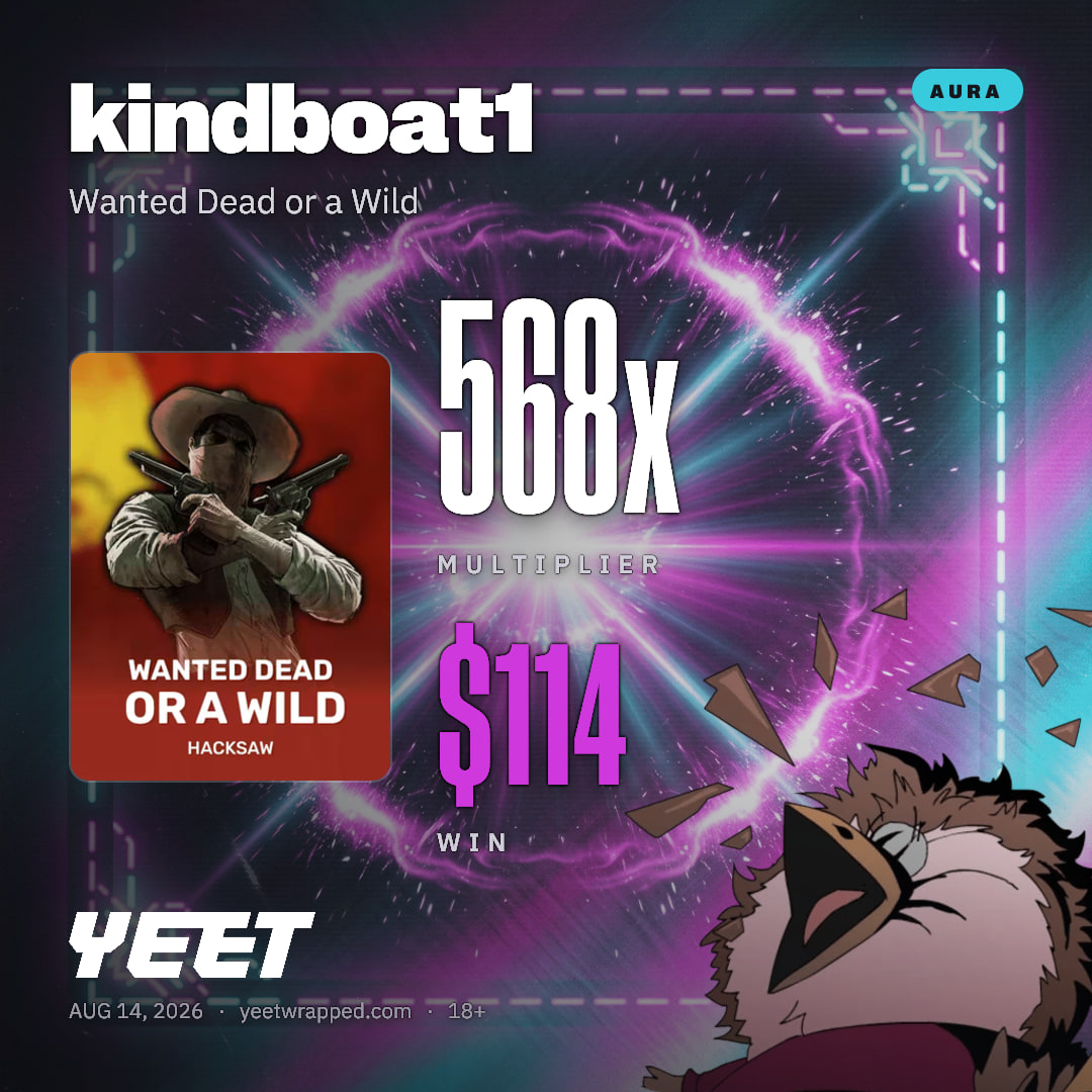 kindboat1 hit 567.8x on Wanted Dead or a Wild