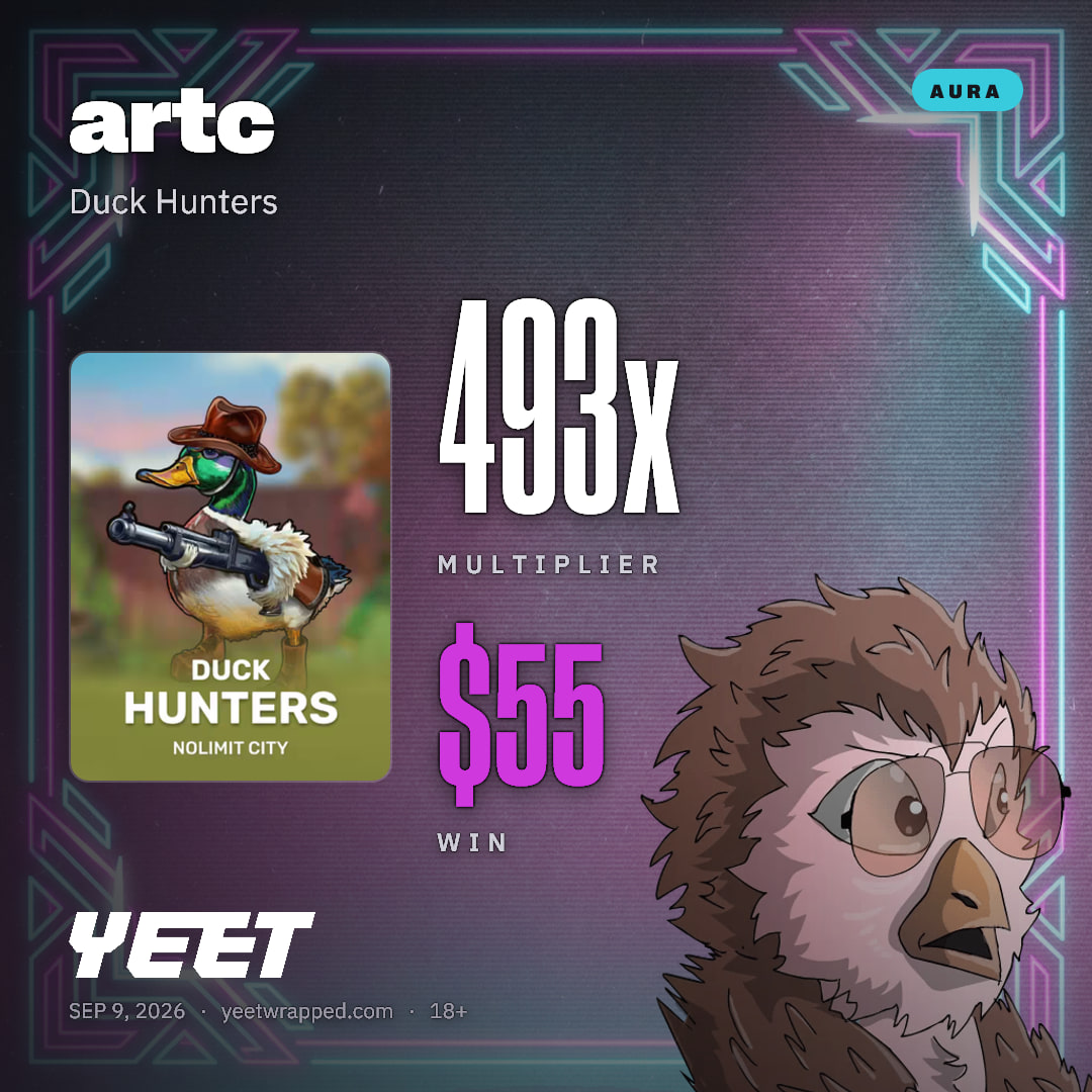 artc hit 492.5x on Duck Hunters