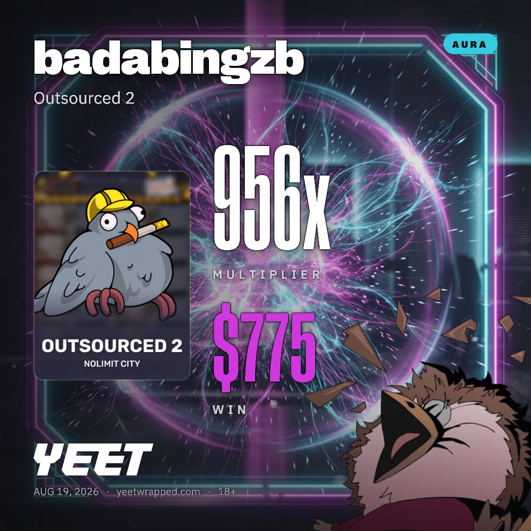 badabingzb hit 956.4x on Outsourced 2