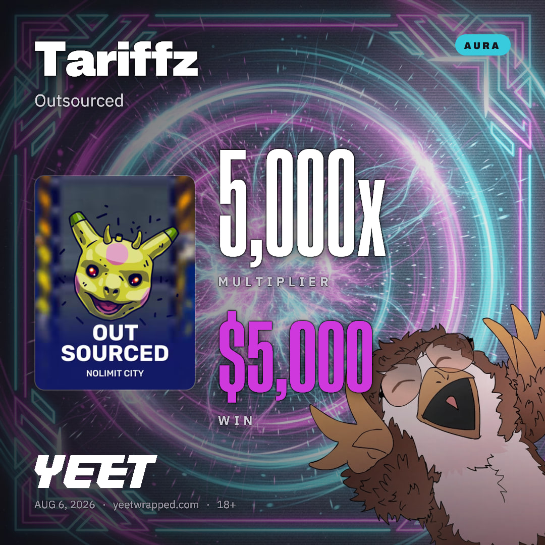 Tariffz hit 5,000x on Outsourced