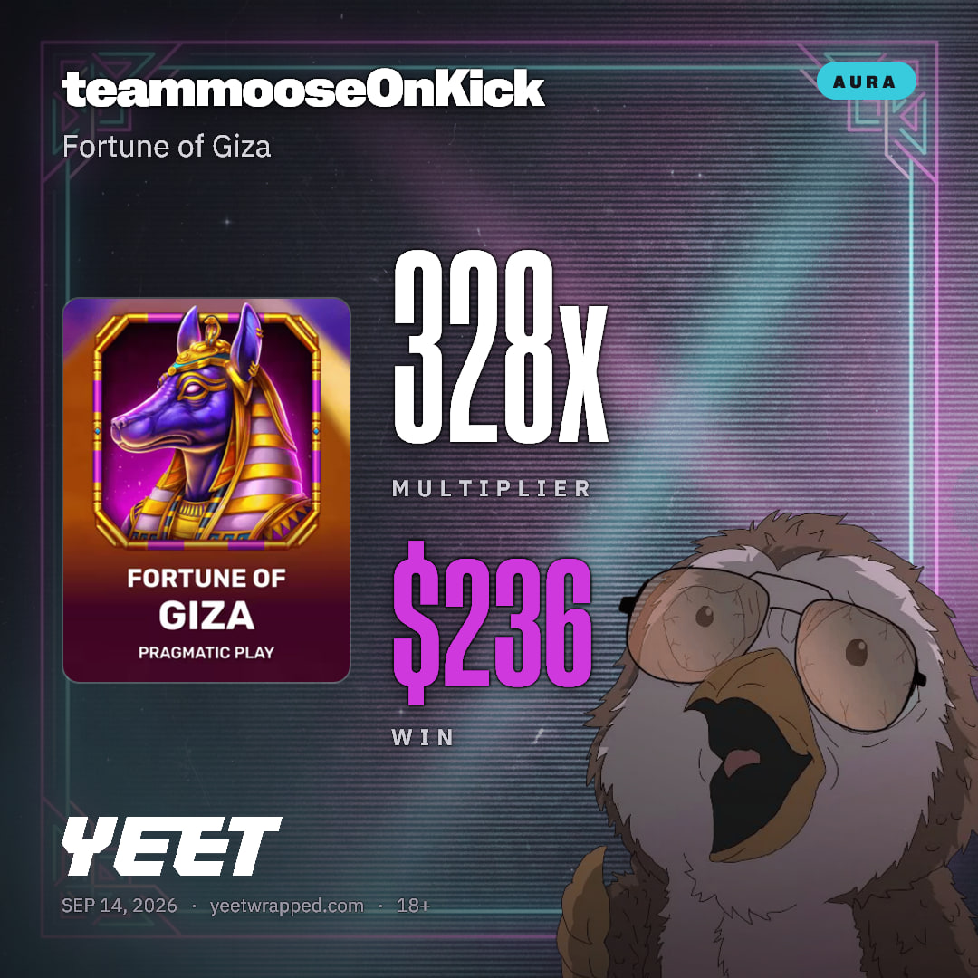 teammooseOnKick hit 327.8x on Fortune of Giza