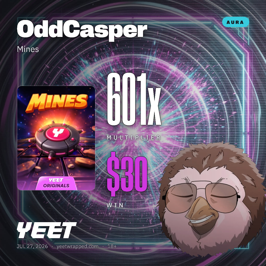 OddCasper hit 600.9x on Mines