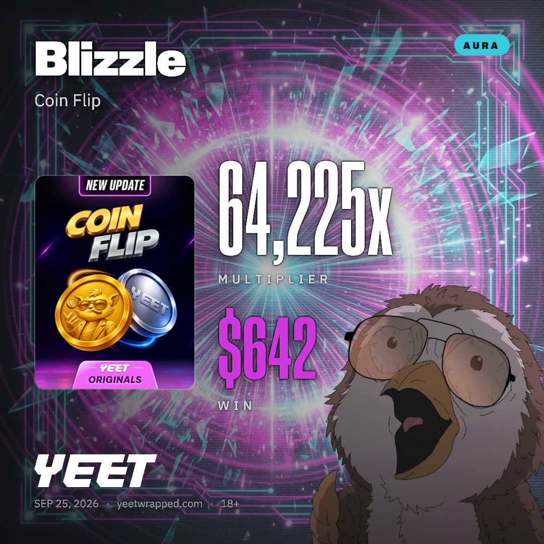 Blizzle hit 64,225x on Coin Flip