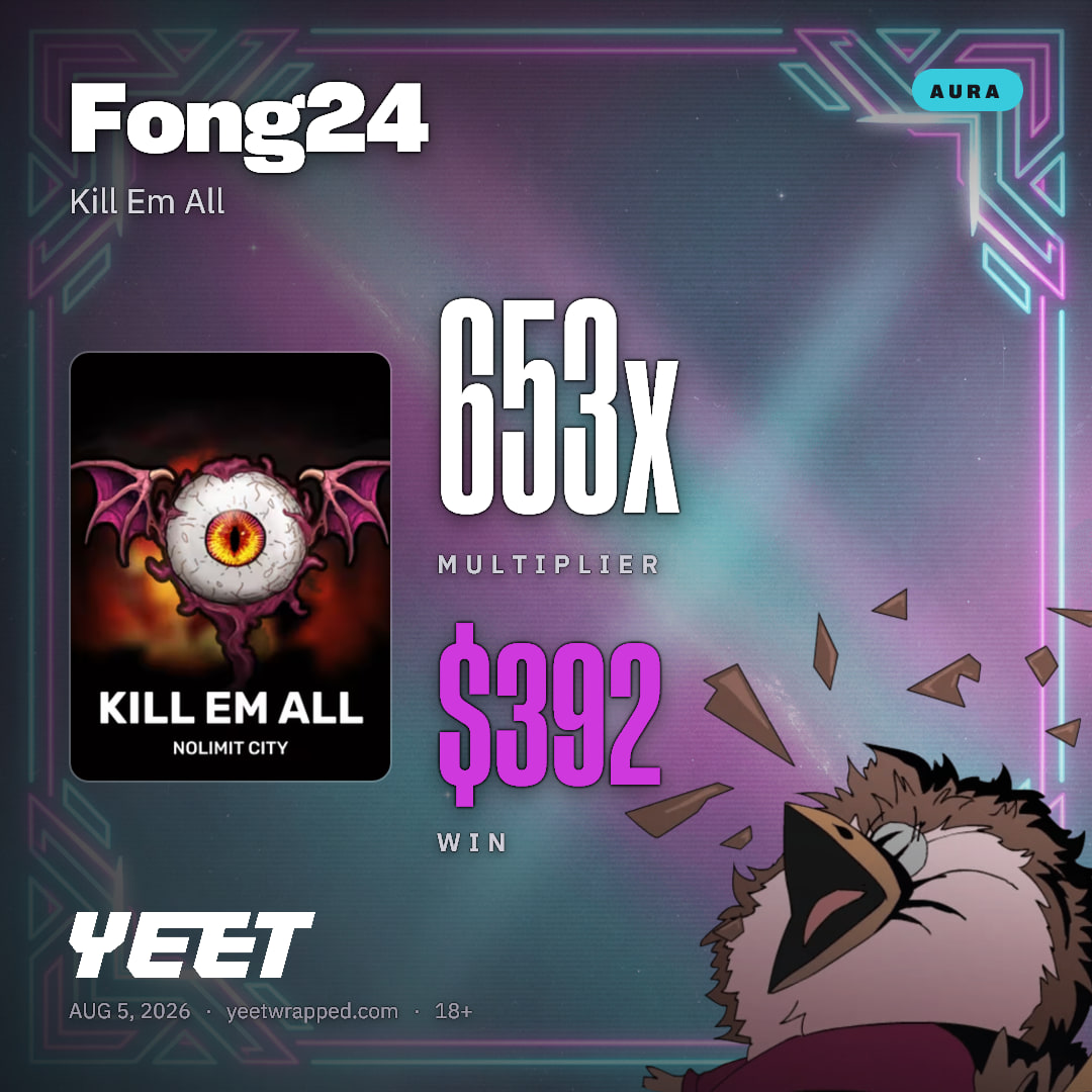 Fong24 hit 653.4x on Kill Em All