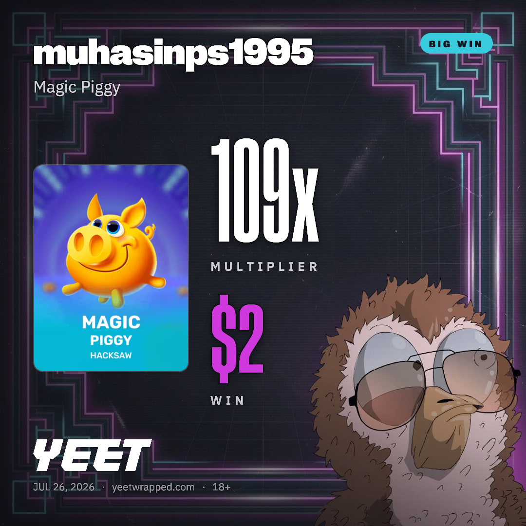 muhasinps1995 hit 109.3x on Magic Piggy