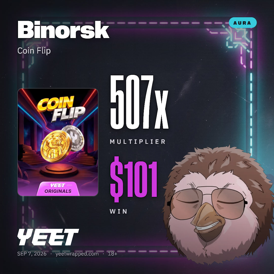 Binorsk hit 506.9x on Coin Flip