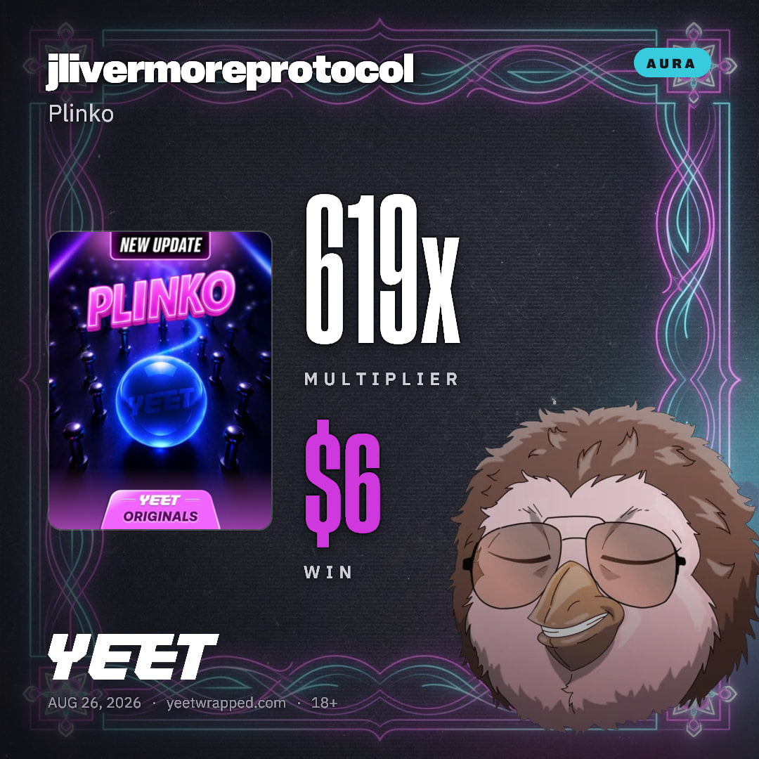 jlivermoreprotocol hit 619x on Plinko