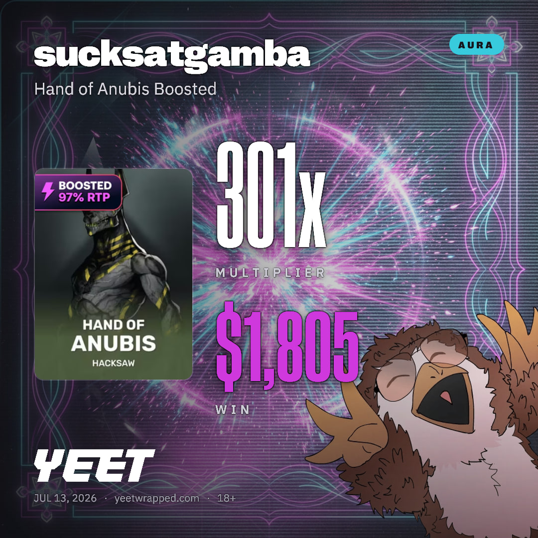 sucksatgamba hit 300.9x on Hand of Anubis Boosted