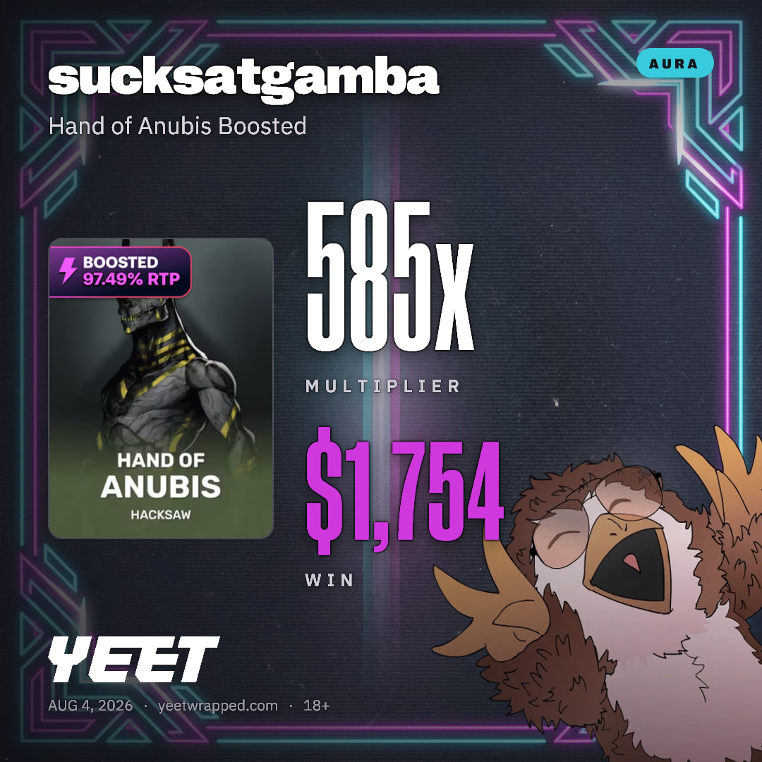 sucksatgamba hit 584.8x on Hand of Anubis Boosted