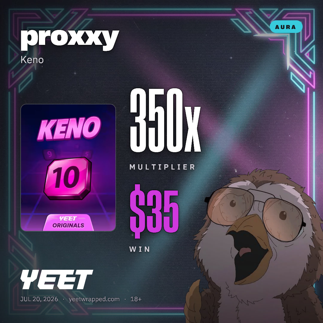 proxxy hit 350x on Keno