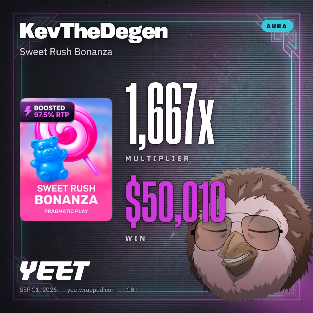 KevTheDegen hit 1,667x on Sweet Rush Bonanza