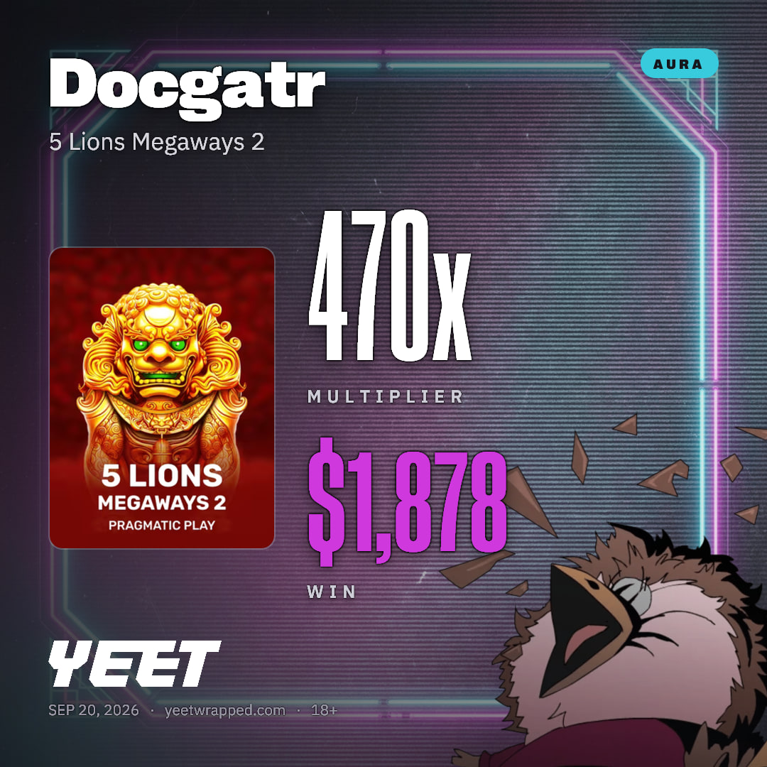 Docgatr hit 469.5x on 5 Lions Megaways 2