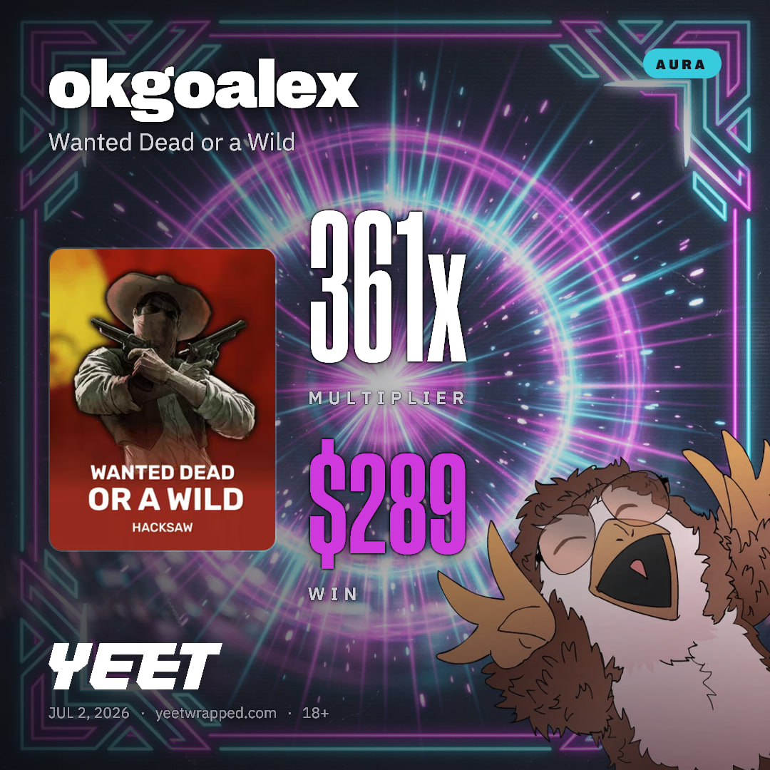 okgoalex hit 360.9x on Wanted Dead or a Wild