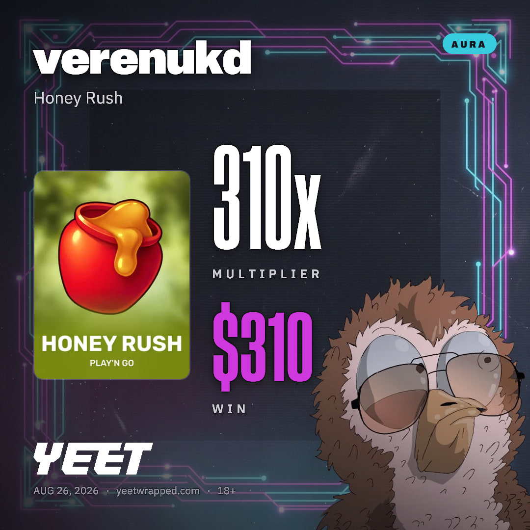 verenukd hit 309.5x on Honey Rush