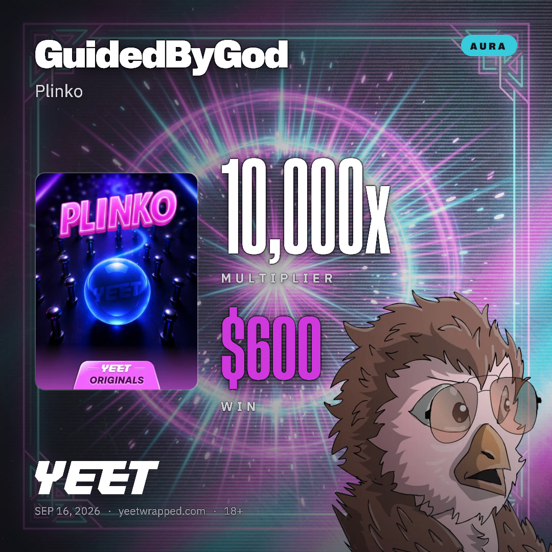 GuidedByGod hit 10,000x on Plinko