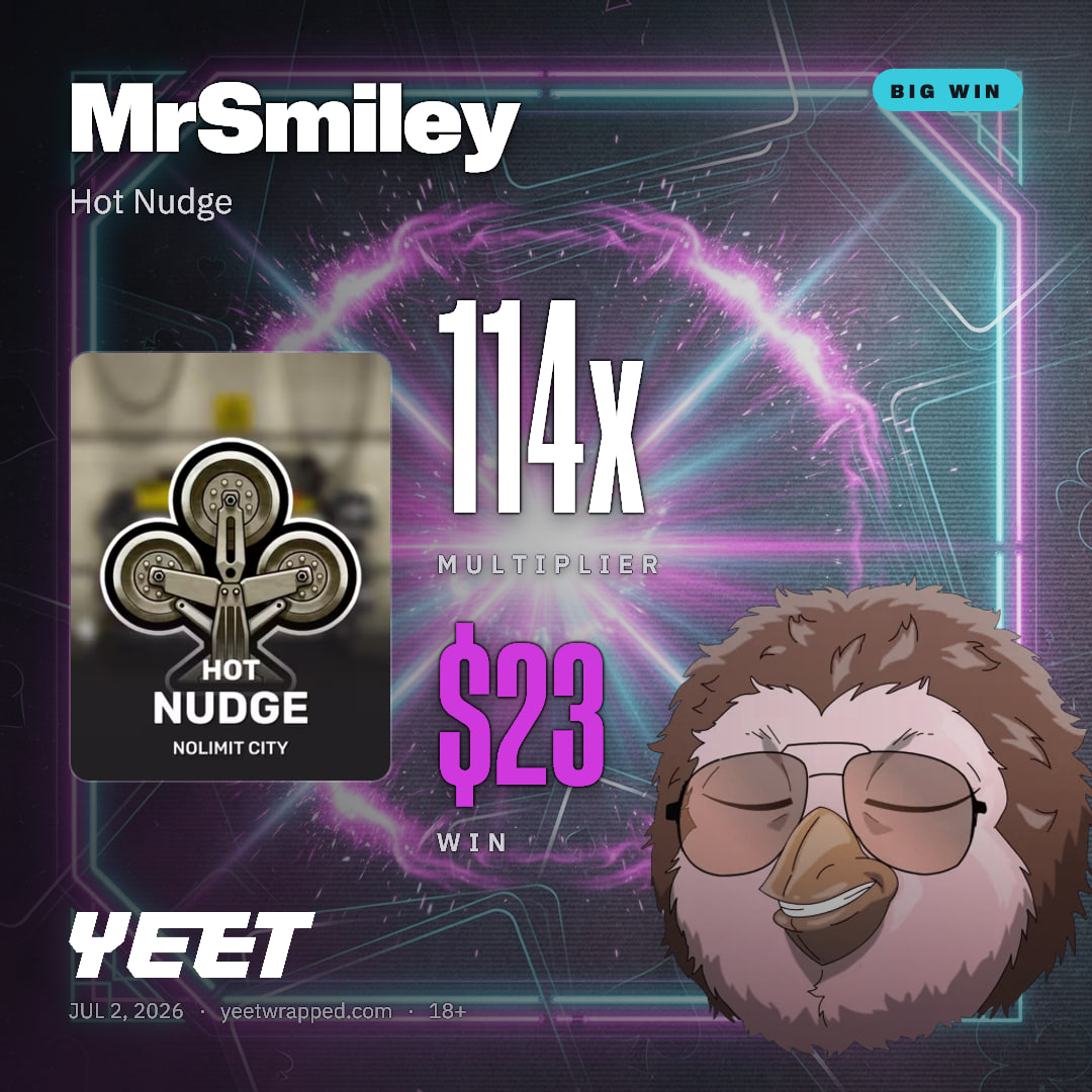 MrSmiley hit 114.5x on Hot Nudge