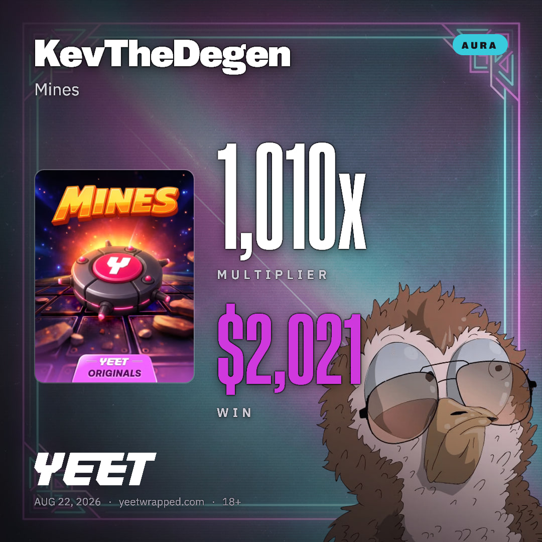 KevTheDegen hit 1,010x on Mines