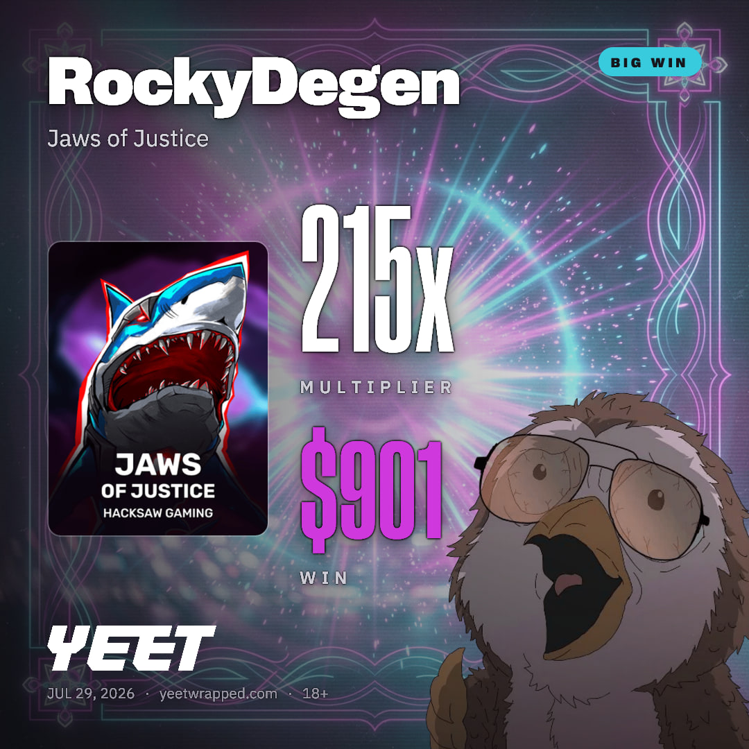 RockyDegen hit 214.5x on Jaws of Justice
