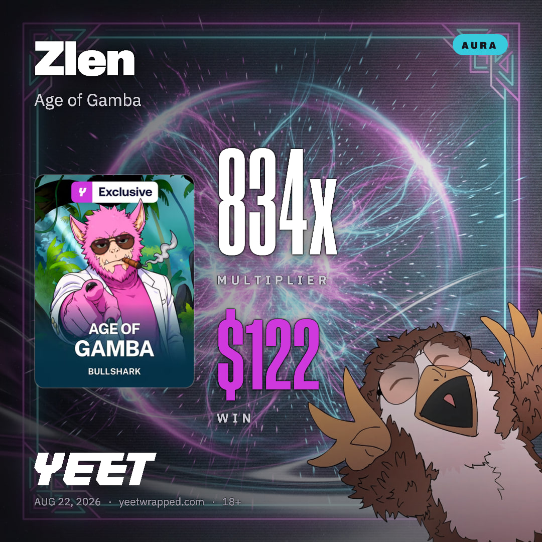 Zlen hit 833.9x on Age of Gamba