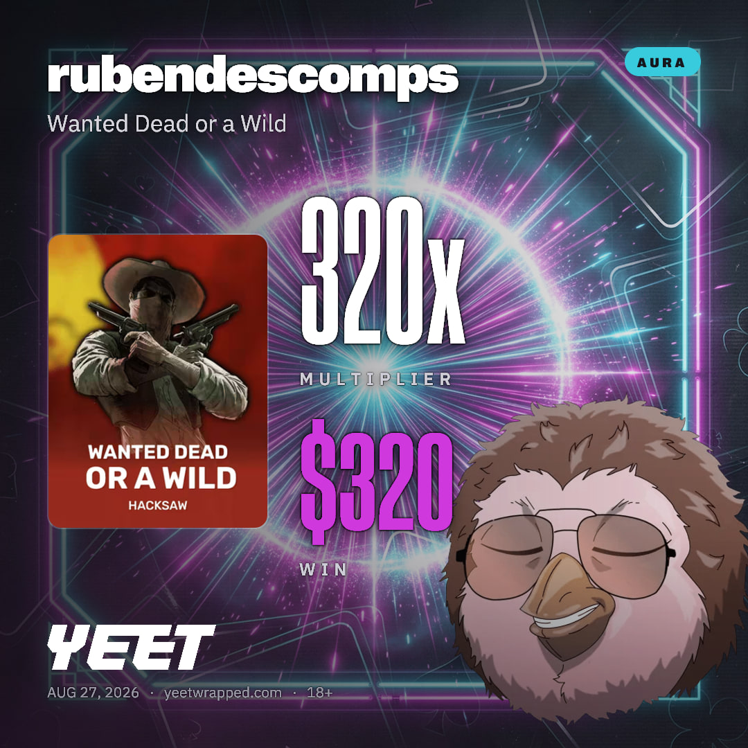 rubendescomps hit 319.8x on Wanted Dead or a Wild