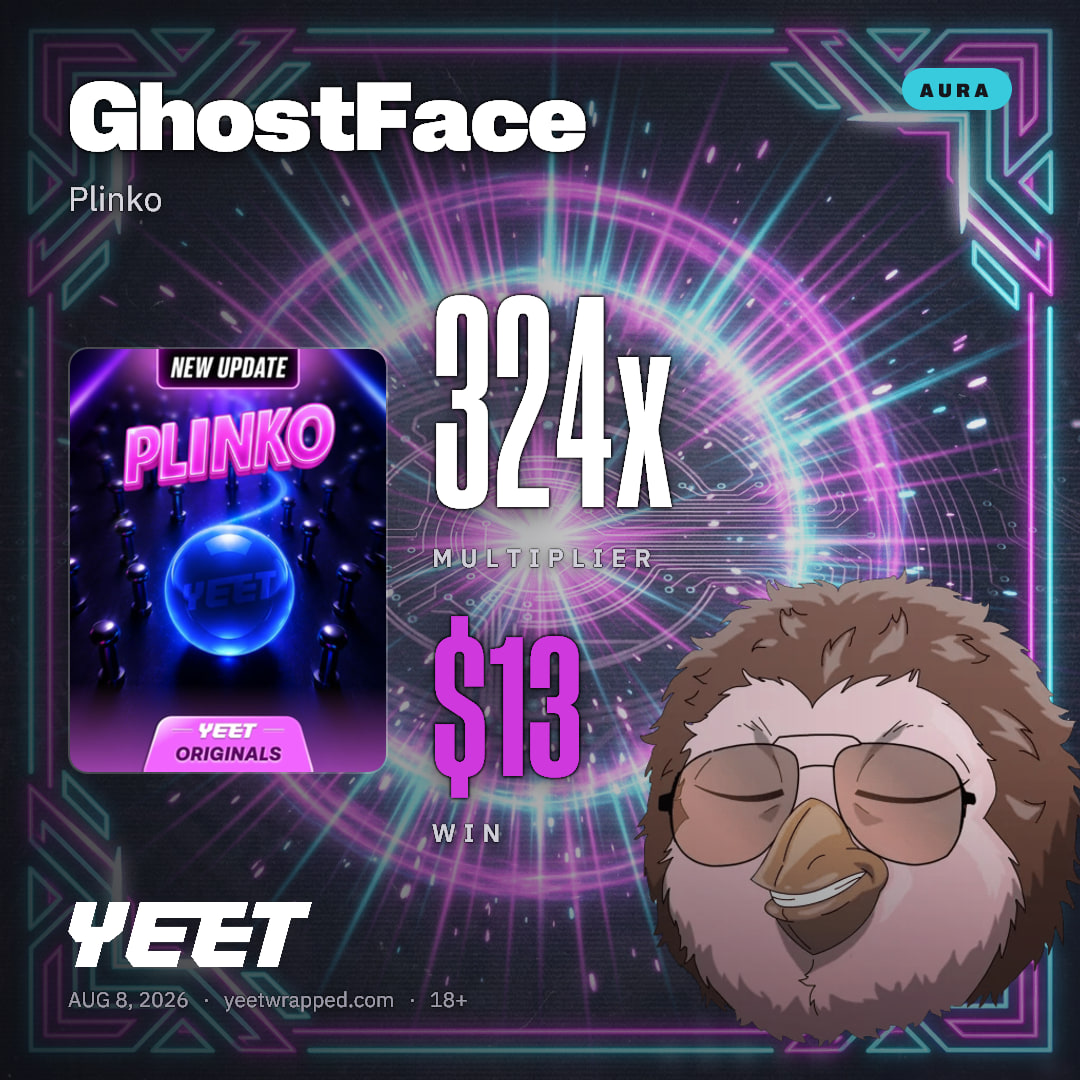 GhostFace hit 324x on Plinko