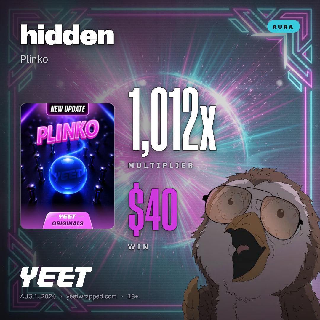hidden hit 1,012x on Plinko