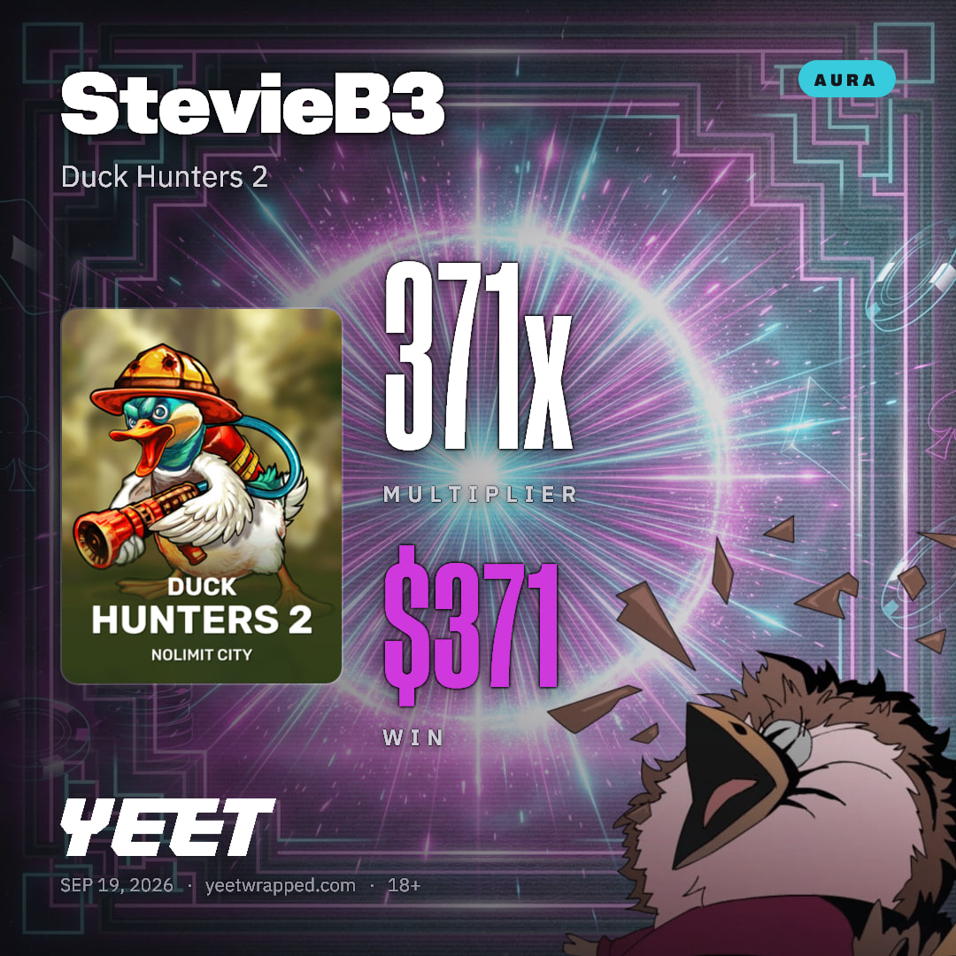 StevieB3 hit 371.4x on Duck Hunters 2