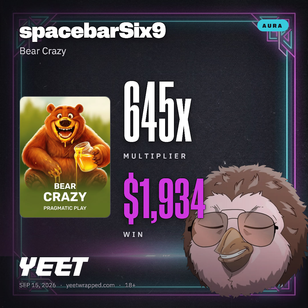 spacebarSix9 hit 644.8x on Bear Crazy