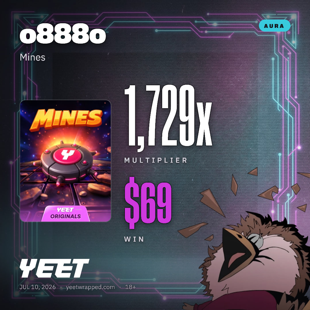 o888o hit 1,729x on Mines