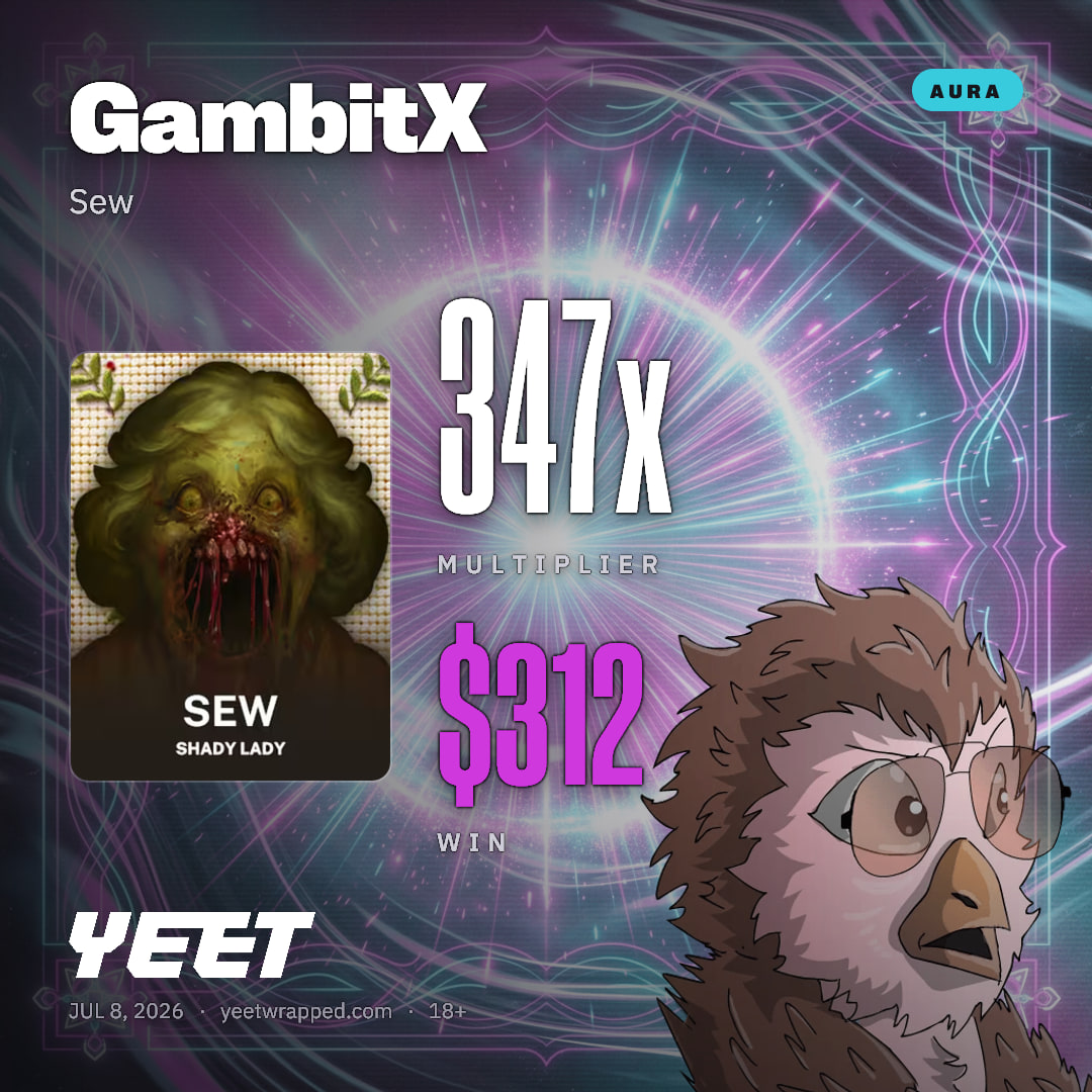 GambitX hit 346.7x on Sew
