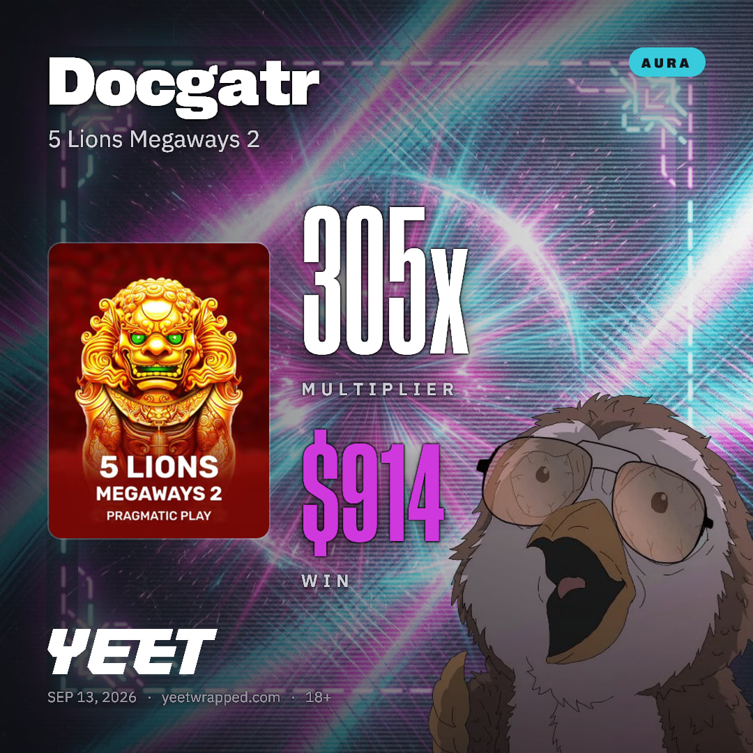 Docgatr hit 304.7x on 5 Lions Megaways 2