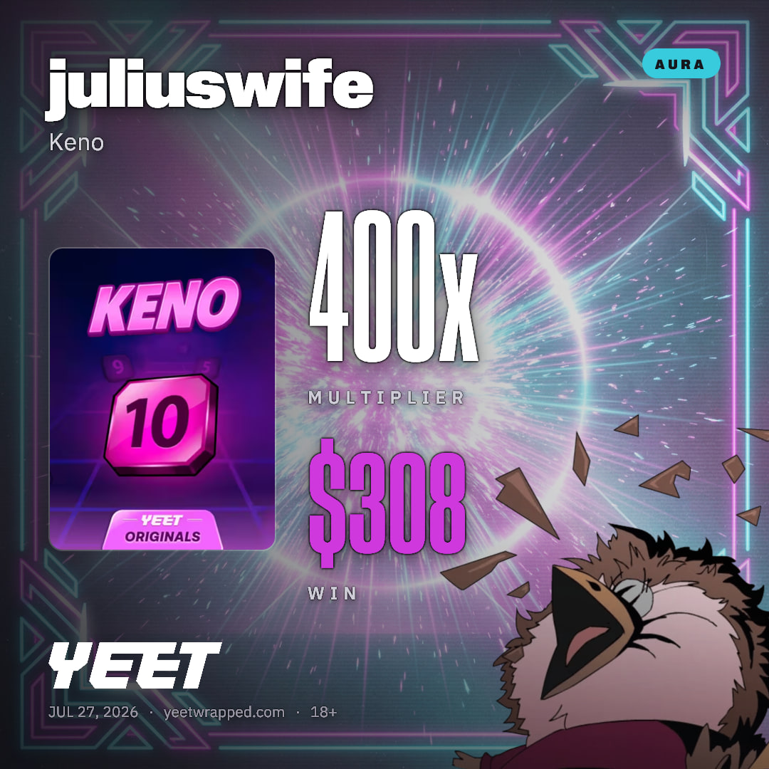 juliuswife hit 400x on Keno