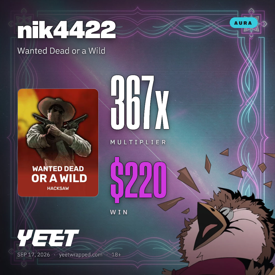 nik4422 hit 366.5x on Wanted Dead or a Wild