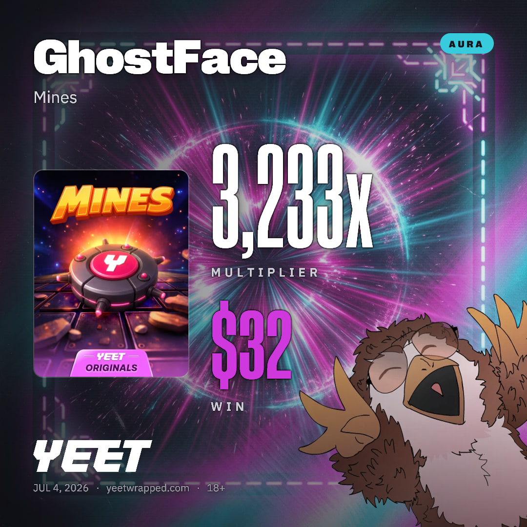 GhostFace hit 3,233x on Mines