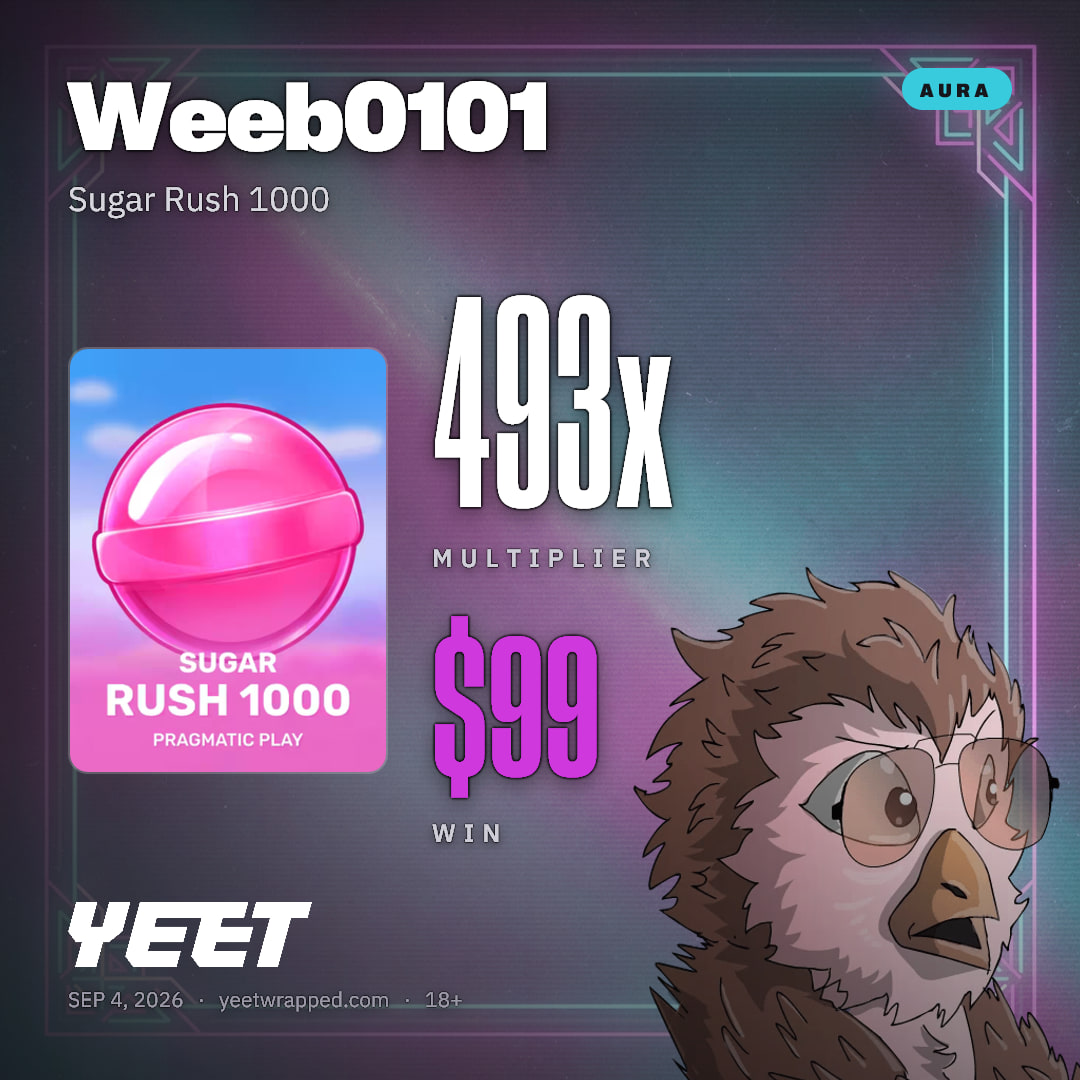 Weeb0101 hit 493.2x on Sugar Rush 1000