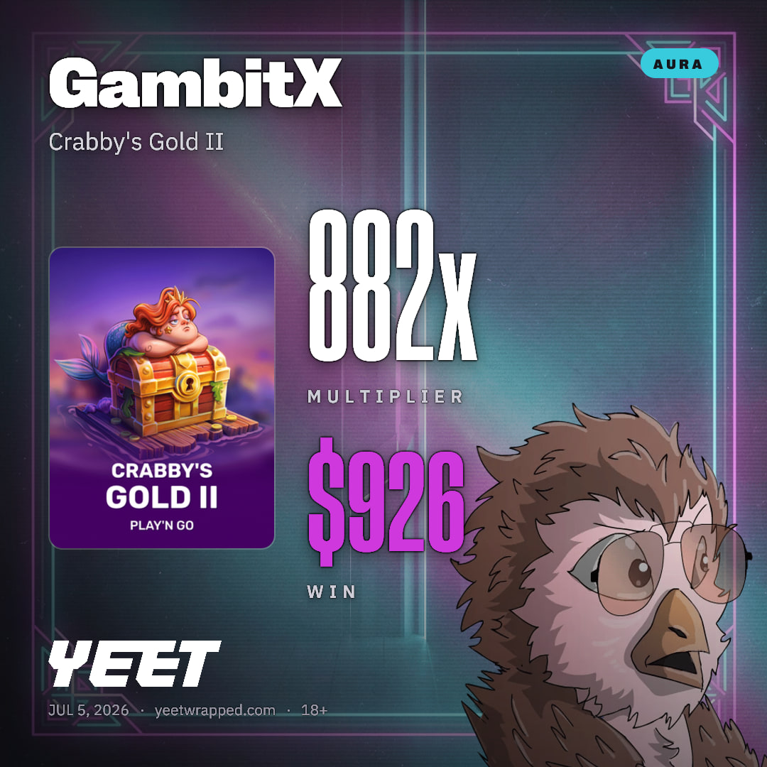 GambitX hit 881.6x on Crabby's Gold II