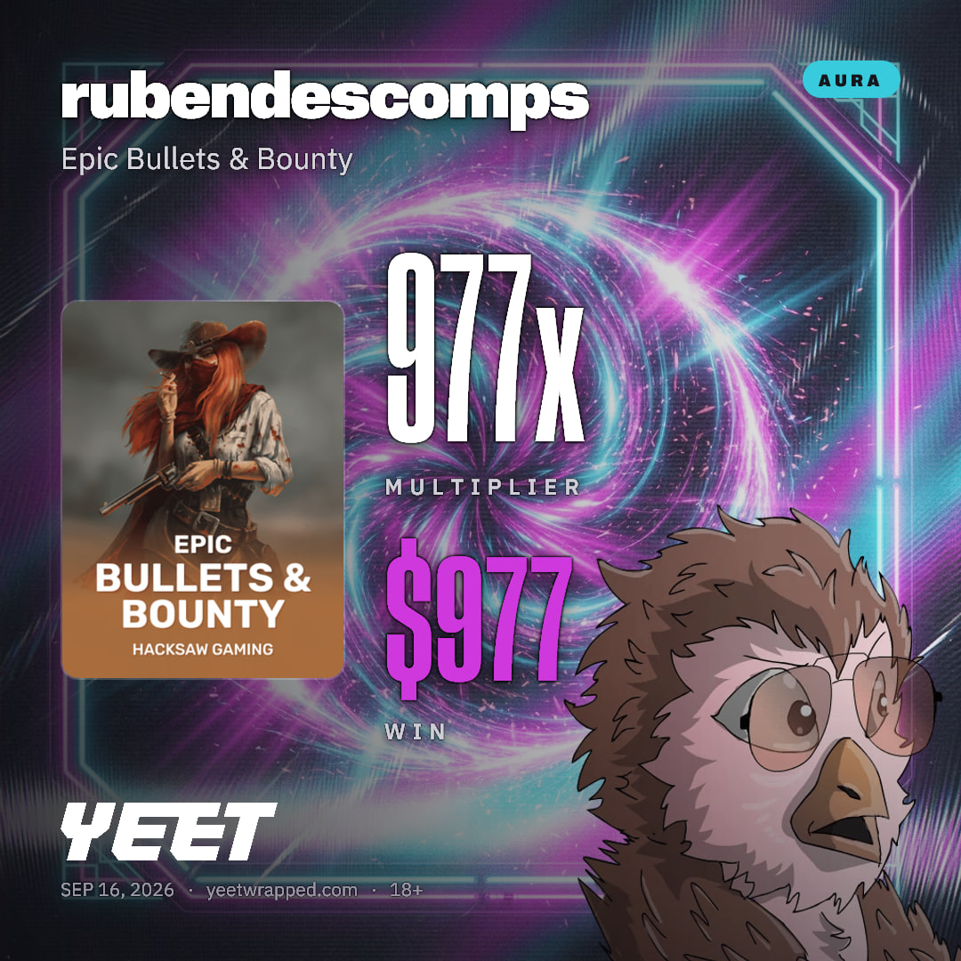rubendescomps hit 976.5x on Epic Bullets & Bounty