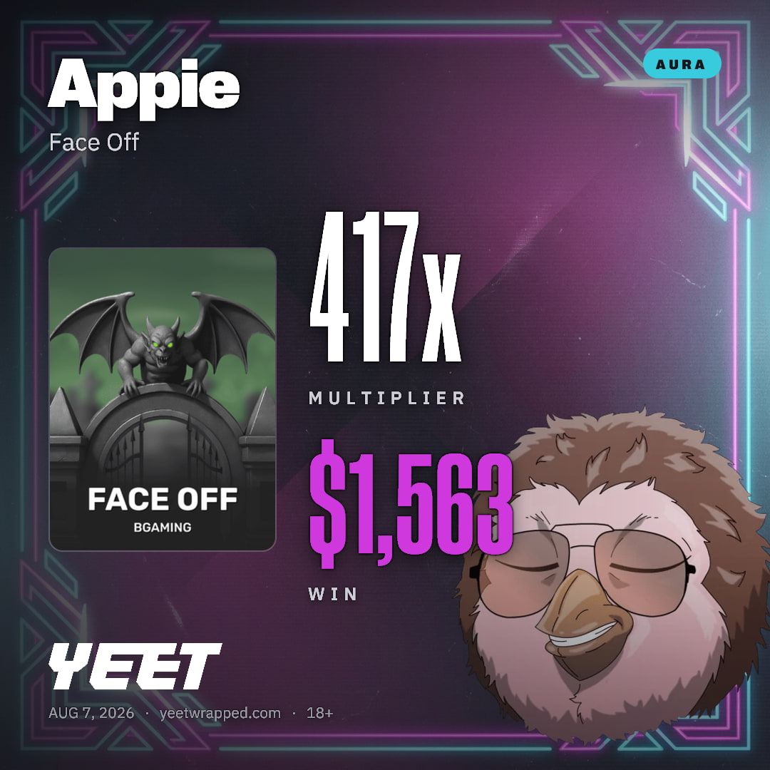 Appie hit 416.9x on Face Off