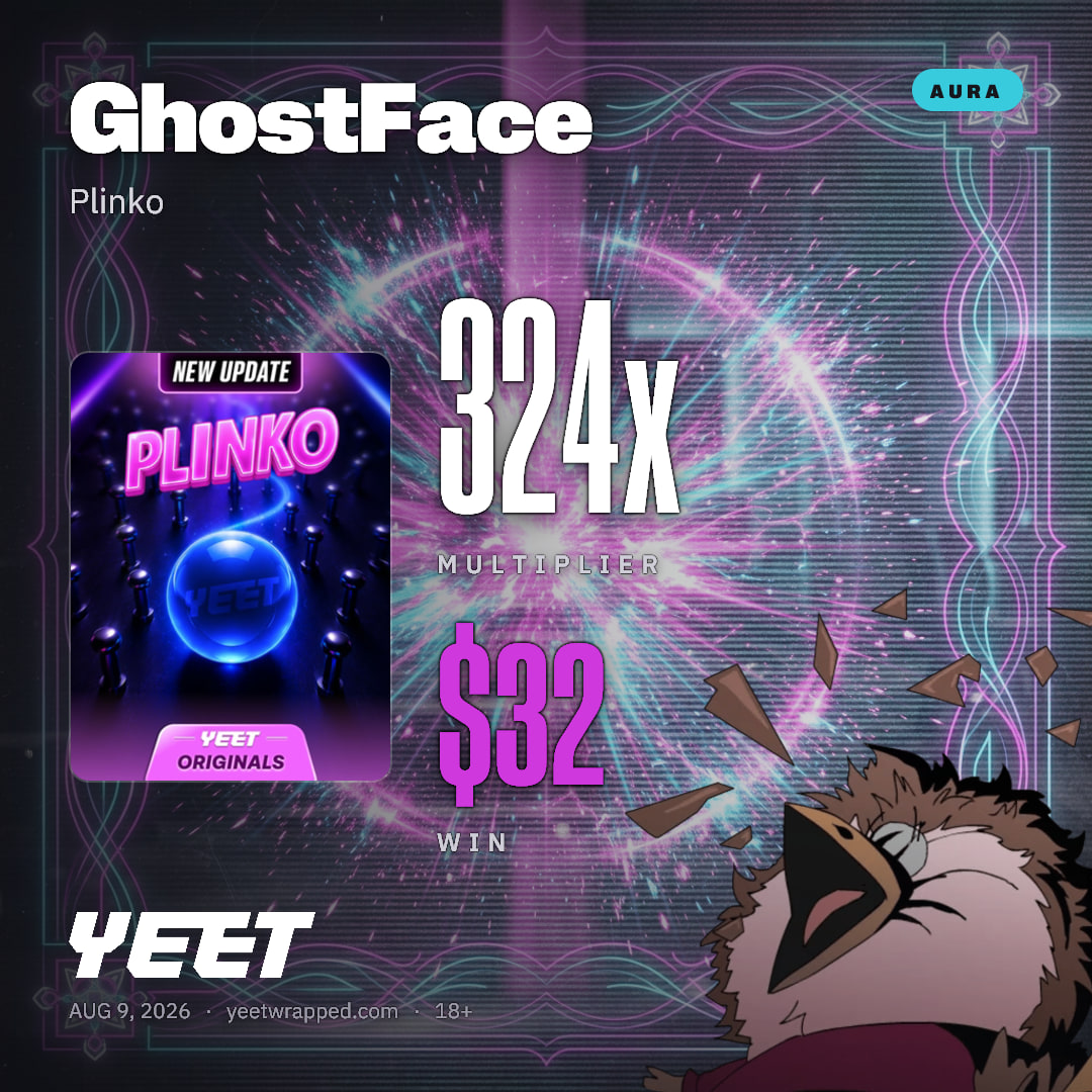 GhostFace hit 324x on Plinko