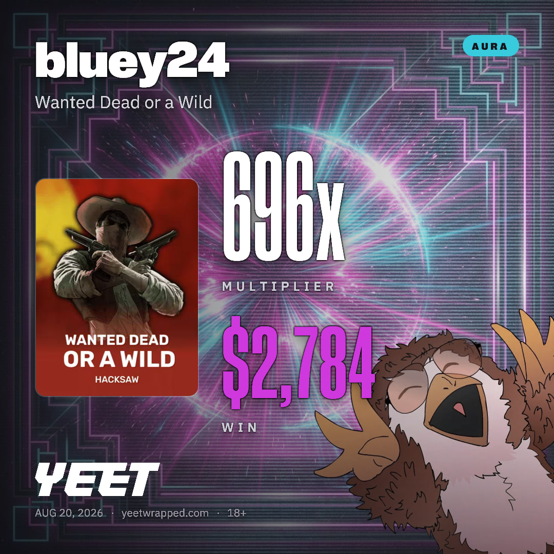 bluey24 hit 696.1x on Wanted Dead or a Wild