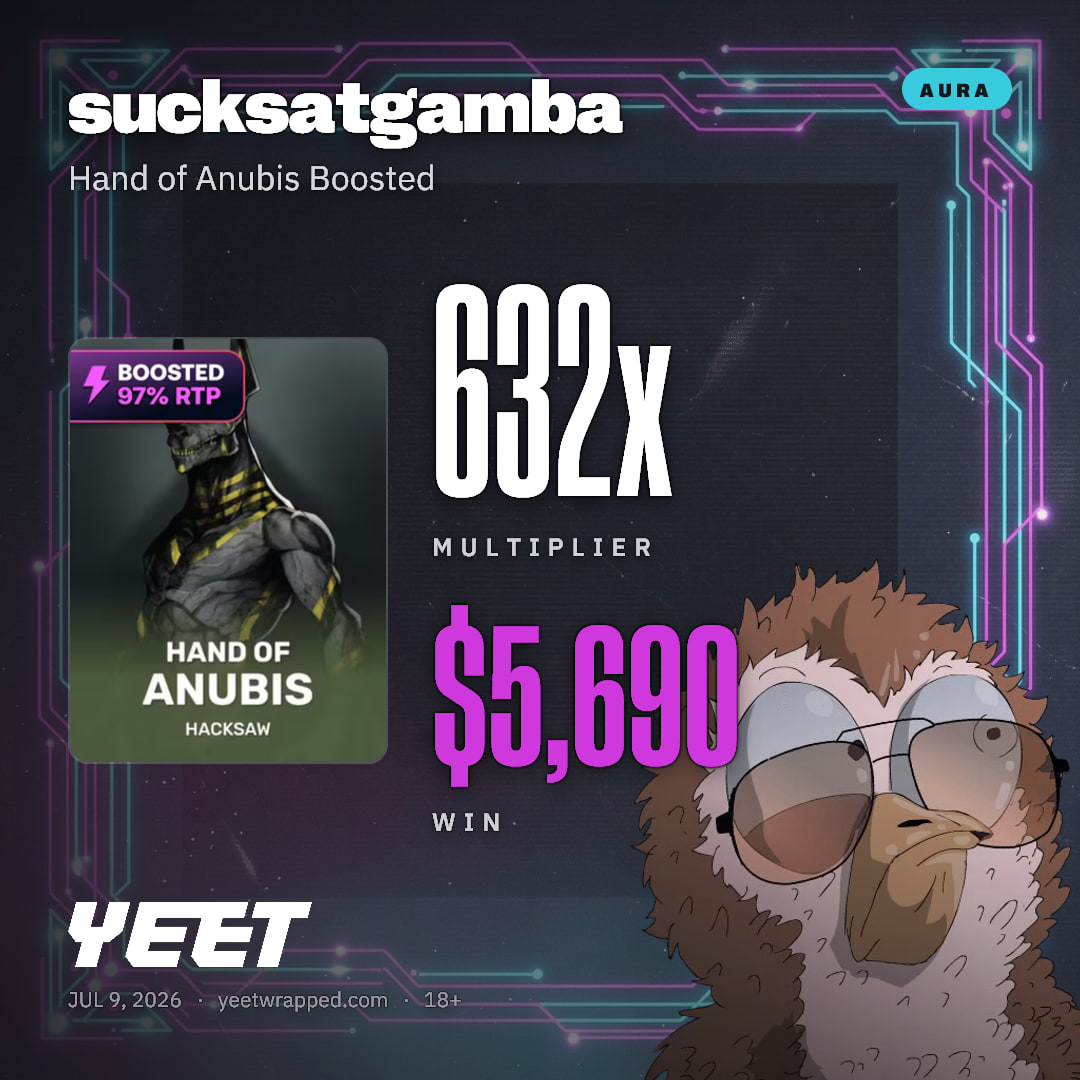 sucksatgamba hit 632.2x on Hand of Anubis Boosted