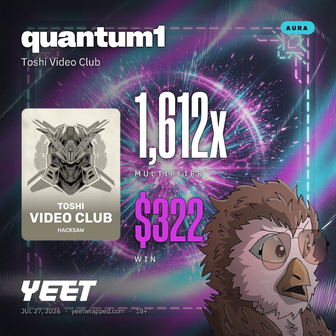 quantum1 hit 1,612x on Toshi Video Club