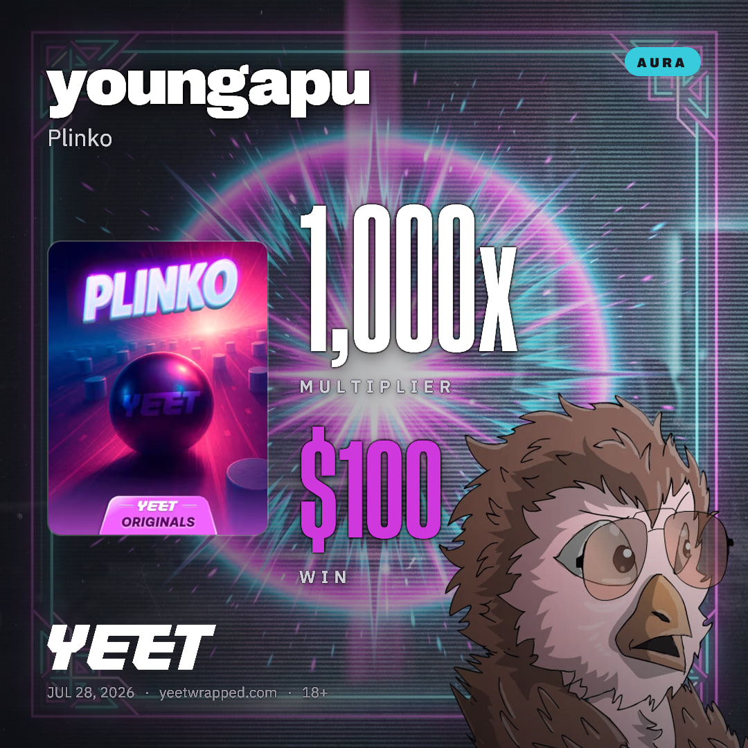 youngapu hit 1,000x on Plinko
